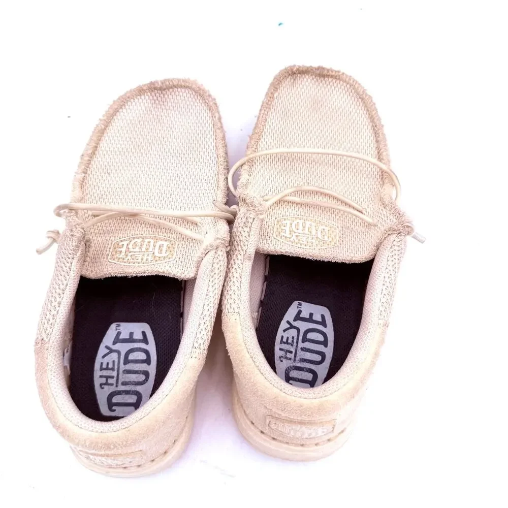 Hey Dude Kids Walley Youth Funk Mono Natural Boat Shoes Size 13